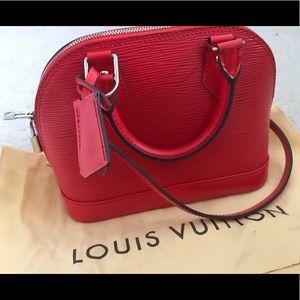 Louis Vuitton Alma BB Coquelicot Epi Leather